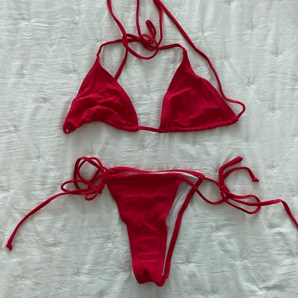 Red bikini only worn once.